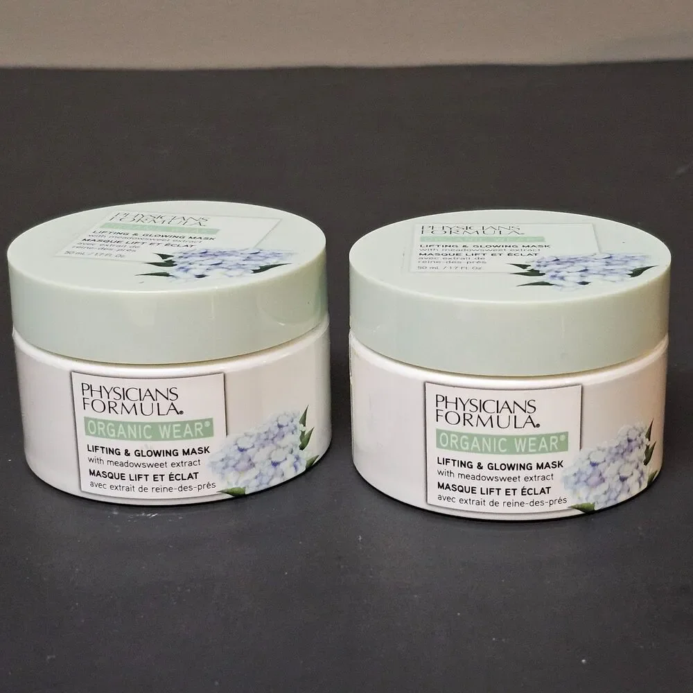 Physicians Formula Organic Wear Lifting Glowing Beauty Mask New Lot of 2 1.7oz